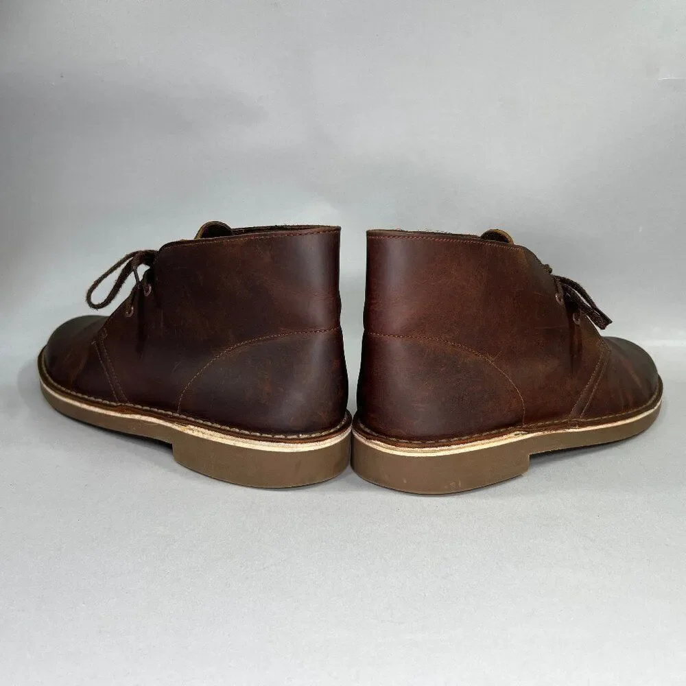 Clarks Chukka Boots‎ Men's Size 8.5 Brown Leather Casual Lace Up Boots